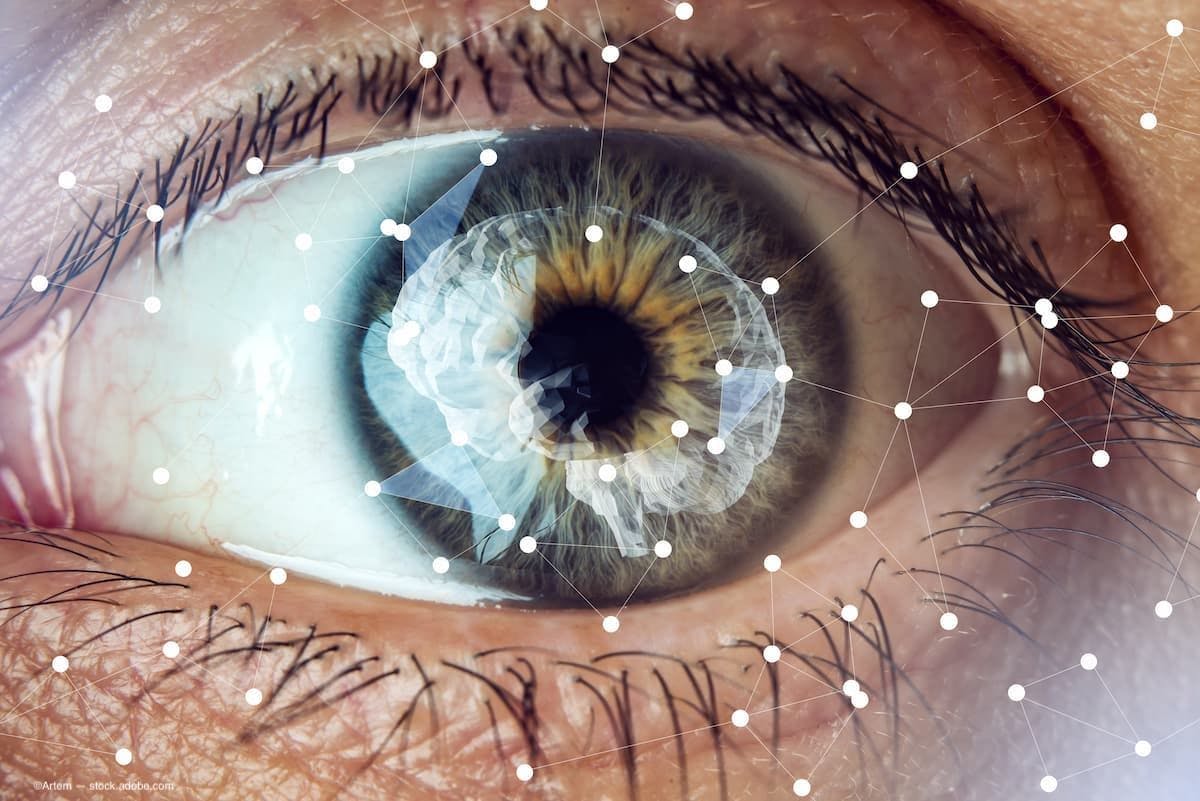 An image of the brain in the eye with effects floating around. (Image Credit: AdobeStock/Artem)