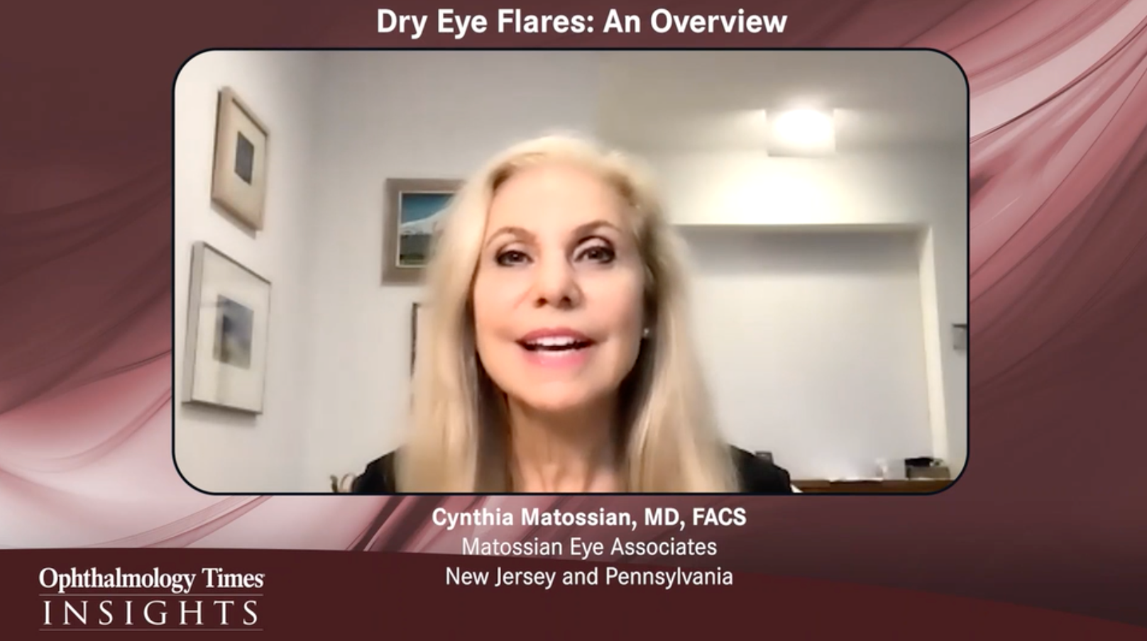 Cynthia Matossian, MD, discusses DED flares, and their detection and management, in an interview for Ophthalmology Times®/Optometry Times.®