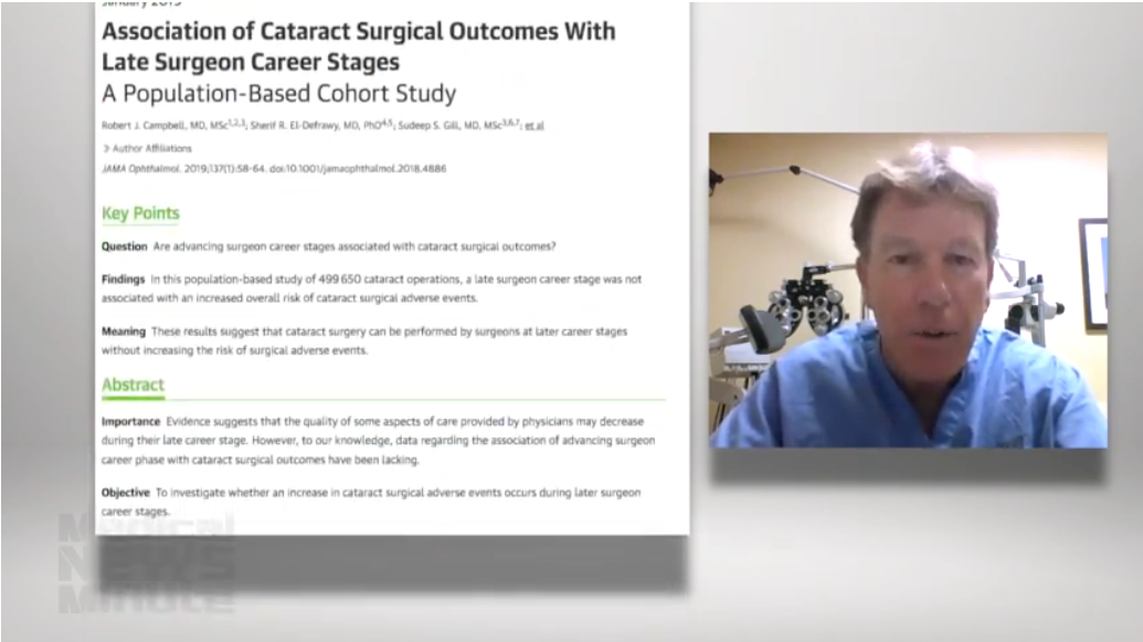 Cataract outcomes in late career ophthalmologists