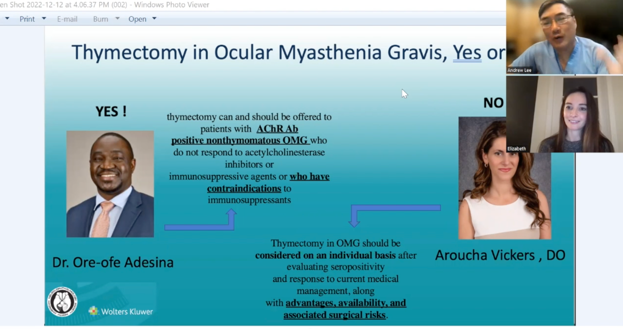 VLOG: Thymectomy in Ocular Myasthenia Gravis, Yes or No?
