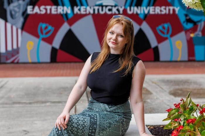 EKU student Madison Carlisle experienced rapid vision loss until a team of physicians at UK HealthCare was able to unravel the mystery of her ‘false brain tumor.’ (Image credit: University of Kentucky/Mark Cornelison)